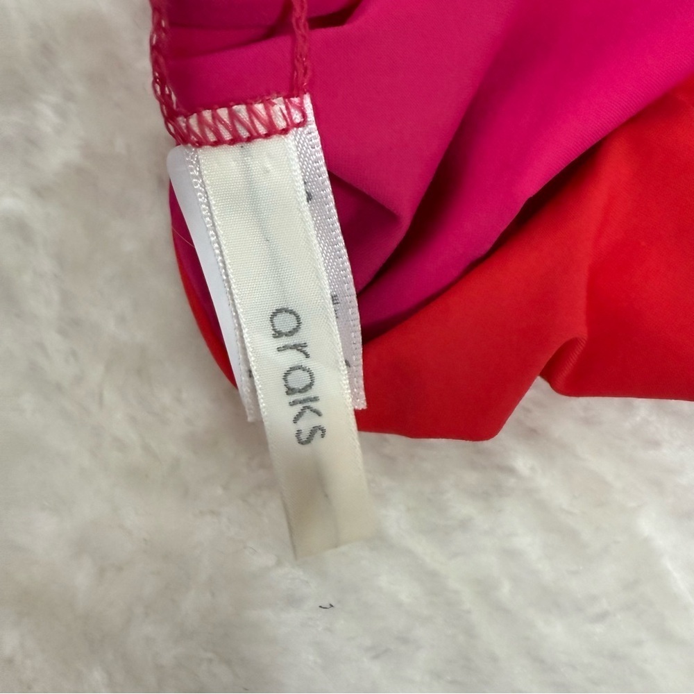 Araks One Shoulder Phoebe Bikini Top In Red And Pink Size S — image 4 of 6